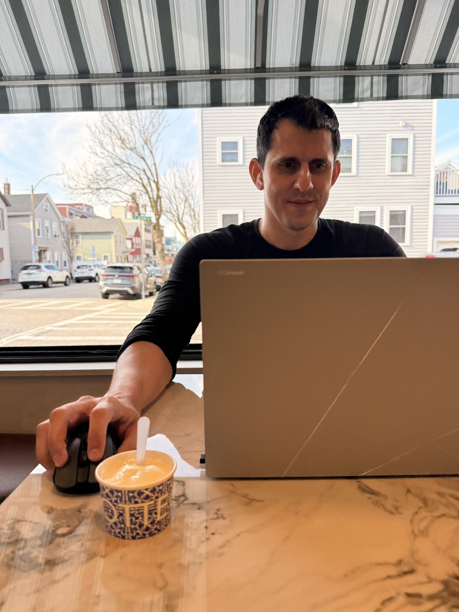 Coffee and a little work at Bottega
